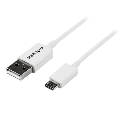 StarTech.com 2m White Micro USB Cable A to Micro B - ONE CLICK SUPPLIES