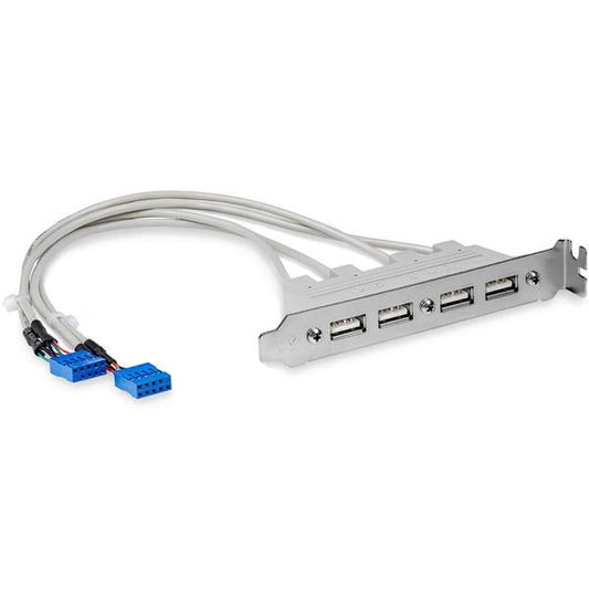 StarTech.com 4 Port USB A Female Slot Plate Adapter - ONE CLICK SUPPLIES