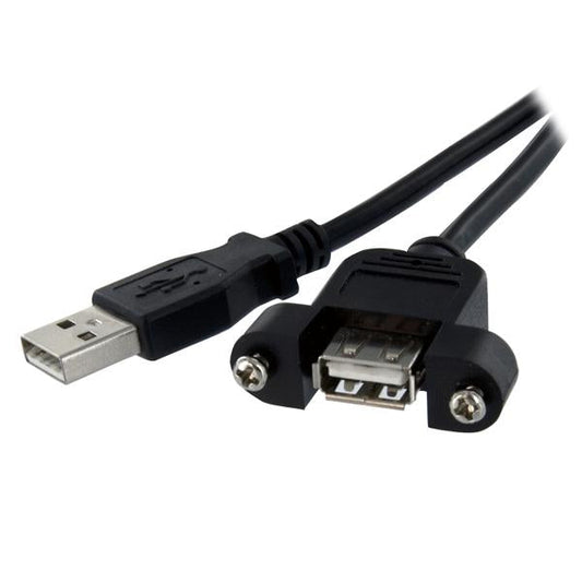 StarTech.com 1 ft Panel Mount USB Cable A to A - ONE CLICK SUPPLIES