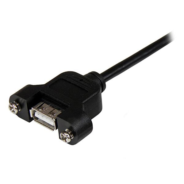 StarTech.com 1 ft Panel Mount USB Cable A to A - ONE CLICK SUPPLIES