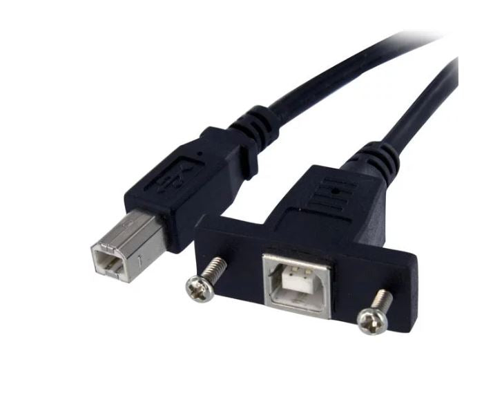 StarTech.com 1 ft Panel Mount USB B to B Cable - ONE CLICK SUPPLIES