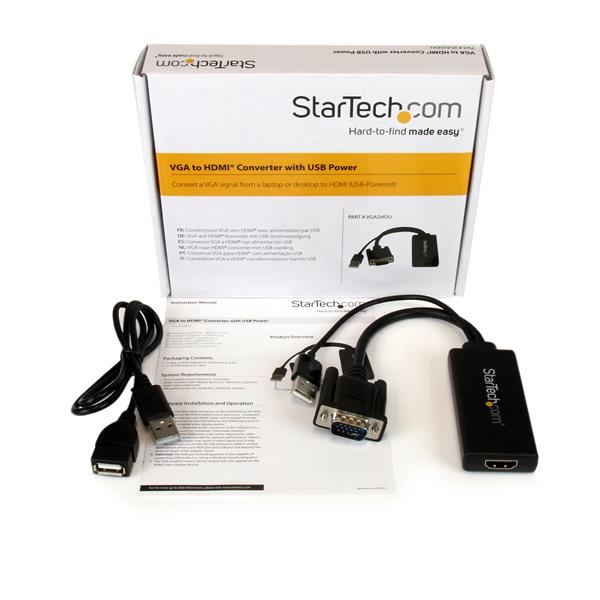 StarTech.com VGA to HDMI Adapter with USB Audio - ONE CLICK SUPPLIES