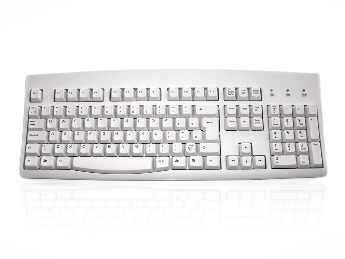 Accuratus 260 USB White QWERTY Keyboard - ONE CLICK SUPPLIES