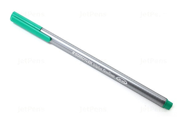 Staedtler Triplus Fineliner Pen 0.8mm Tip 0.3mm Line Green (Pack 10) 334-5 - ONE CLICK SUPPLIES