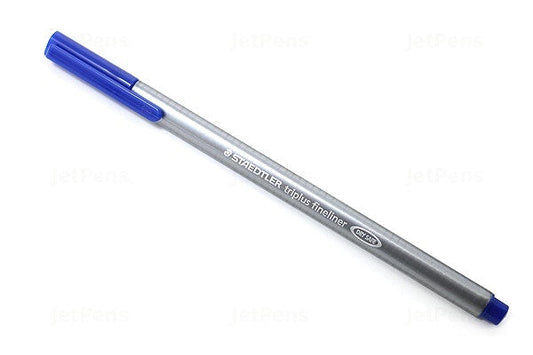 Staedtler Triplus Fineliner Pen 0.8mm Tip 0.3mm Line Blue (Pack 10) 334-3 - ONE CLICK SUPPLIES