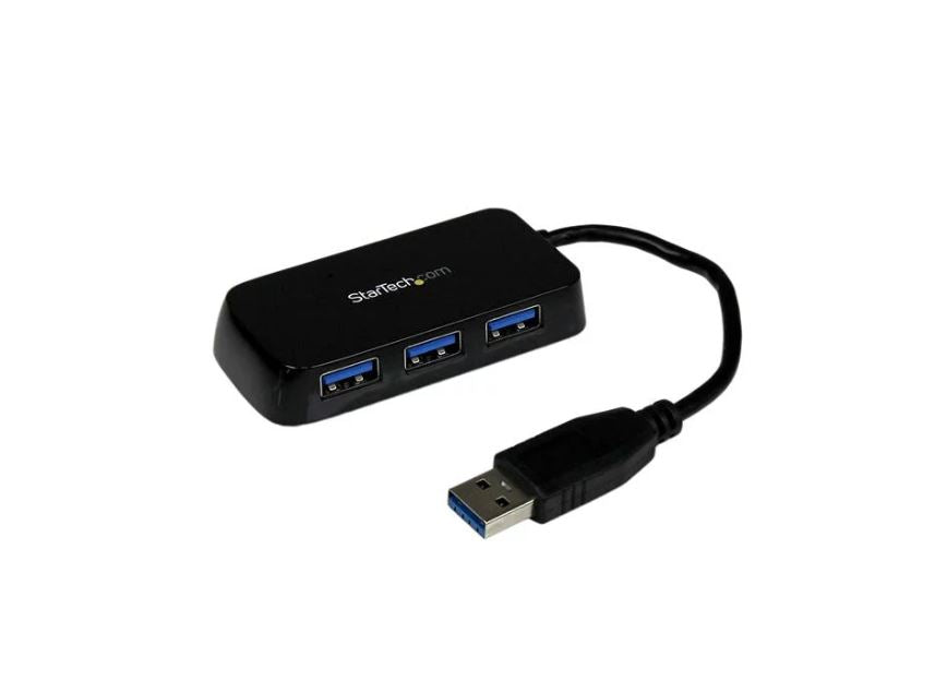 StarTech.com Portable 4 Port SuperSpeed Mini USB 3.0 - ONE CLICK SUPPLIES