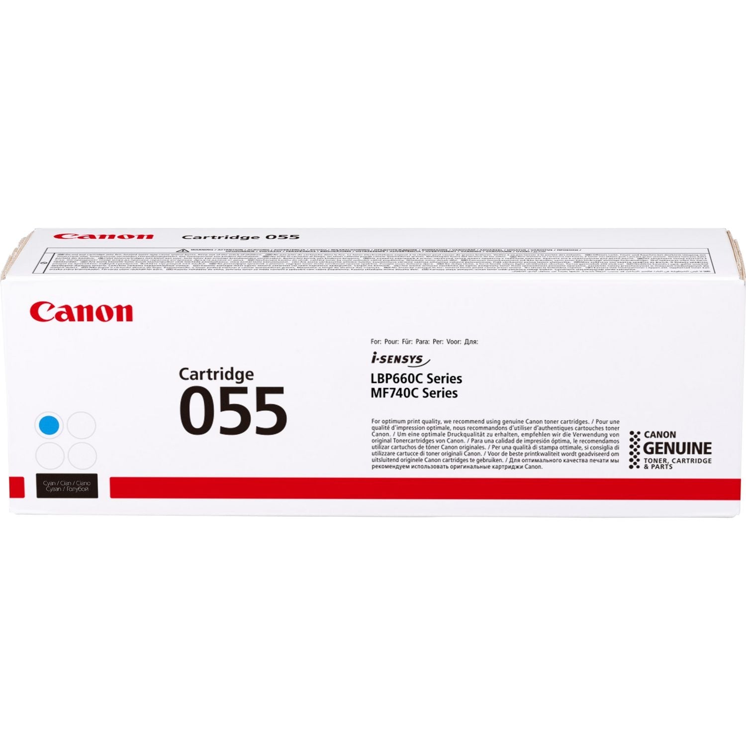 Canon 055C Cyan Standard Capacity Toner Cartridge 2.1k pages - 3015C002 - ONE CLICK SUPPLIES