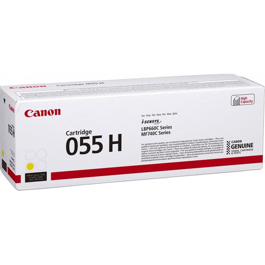 Canon 055HY Yellow High Capacity Toner Cartridge 5.9k pages - 3017C002 - ONE CLICK SUPPLIES