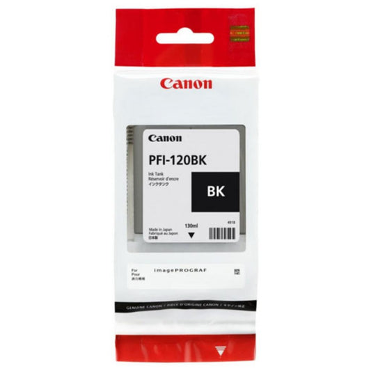 Canon PFI120BK Black Standard Capacity Ink Cartridge 130ml - 2885C001AA - ONE CLICK SUPPLIES