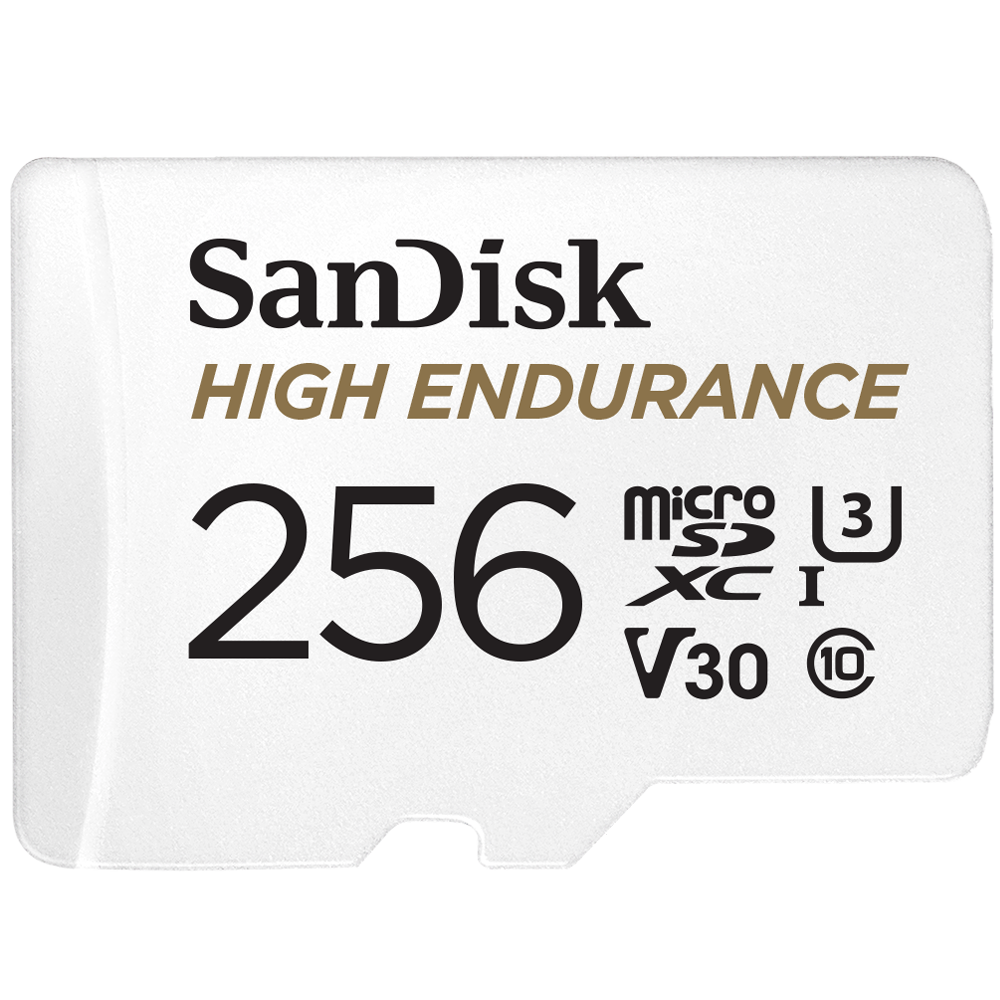 SanDisk High Endurance 256GB UHS-I Class 10 MicroSDHC Memory Card and Adapter - ONE CLICK SUPPLIES