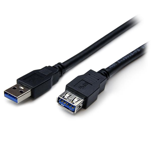 StarTech.com 2m Black SuperSpeed USB 3.0 Extension Cable A to A Male to Female - ONE CLICK SUPPLIES