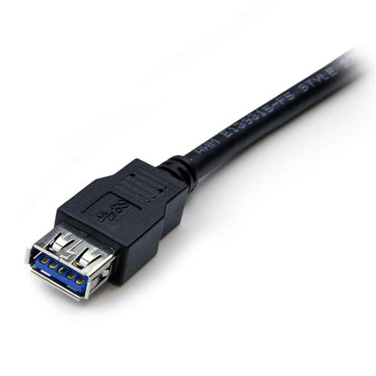 StarTech.com 2m Black SuperSpeed USB 3.0 Extension Cable A to A Male to Female - ONE CLICK SUPPLIES