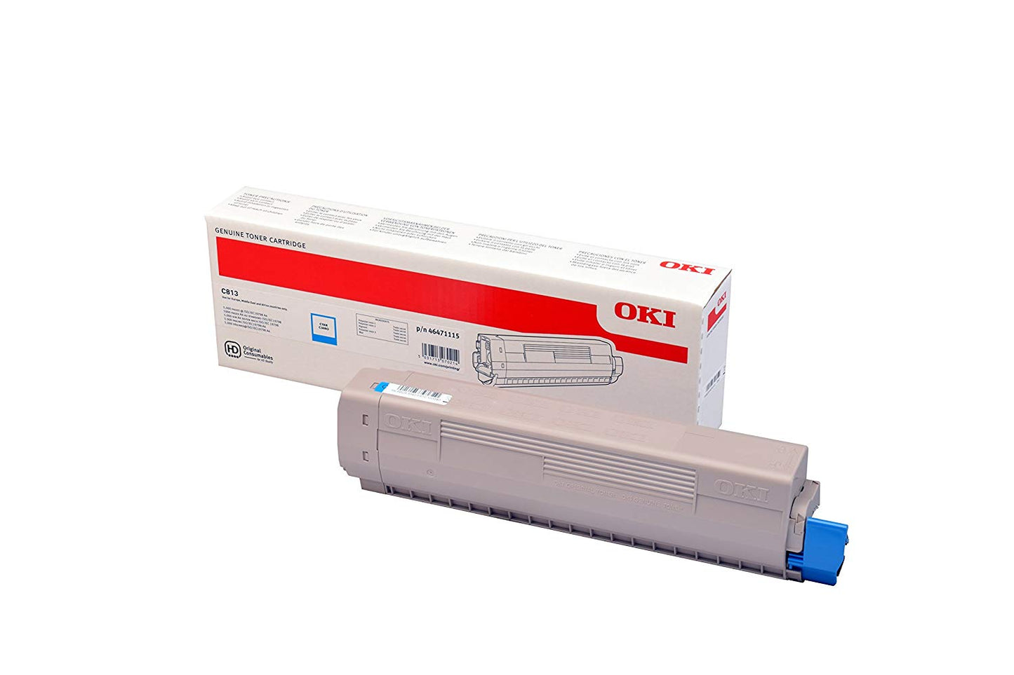 OKI Cyan Toner Cartridge 5K pages - 46471115 - ONE CLICK SUPPLIES