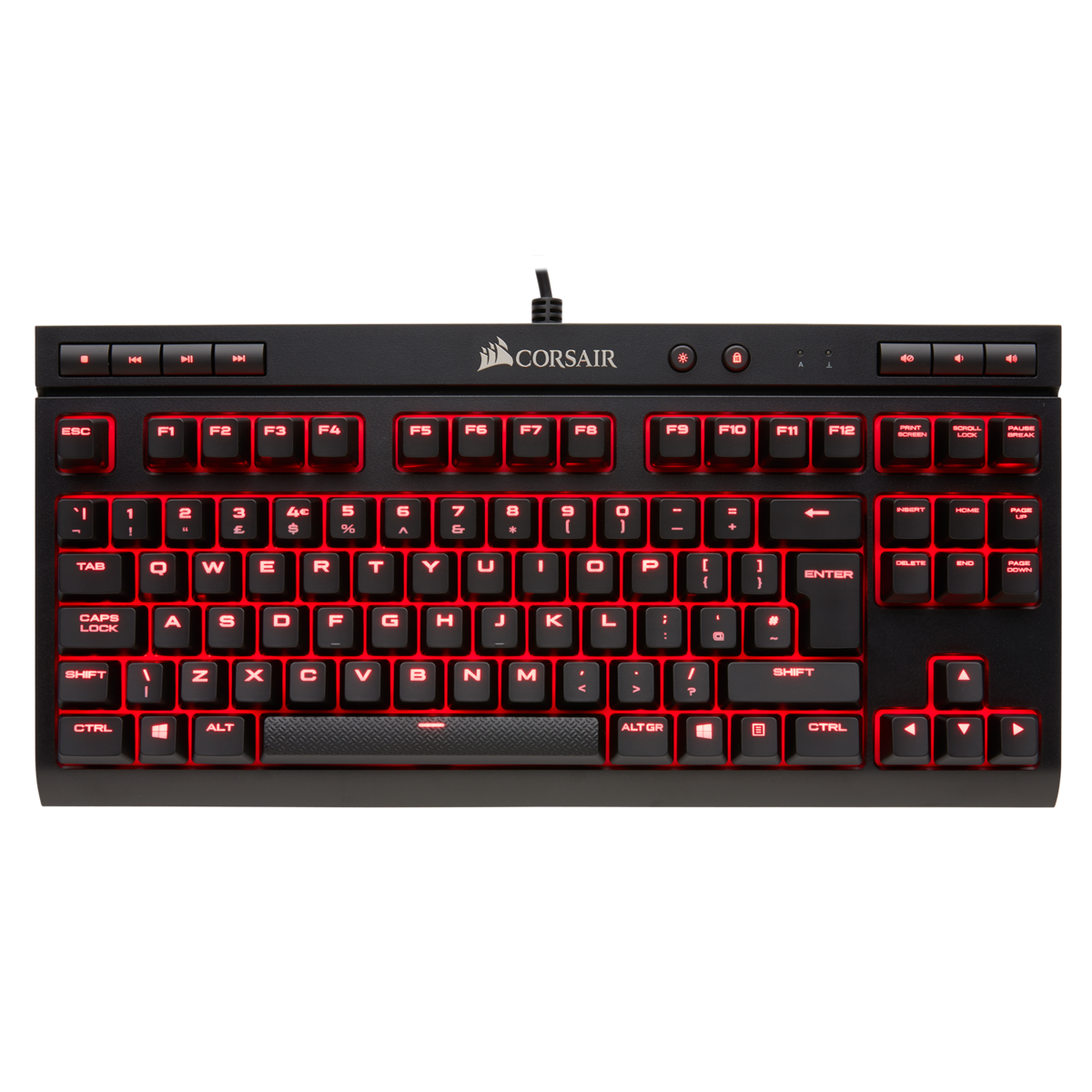 Corsair K63 USB Compact Mechanical MX Red English QWERTY UK Keyboard - ONE CLICK SUPPLIES