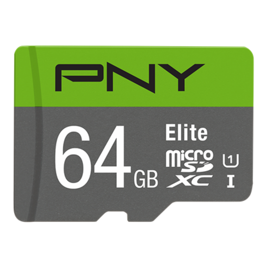 PNY 64GB Elite CL10 UHS1 MicroSDXC and AD - ONE CLICK SUPPLIES