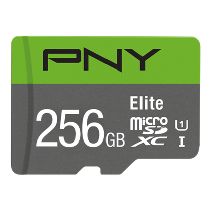 PNY 256GB Elite CL10 UHS1 MicroSDXC and AD - ONE CLICK SUPPLIES