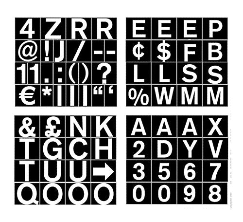 Bi-Office Magnetic Letters Numbers and Symbols 23mm White on Black CAR0702 - ONE CLICK SUPPLIES