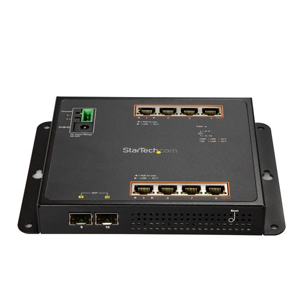 StarTech.com GbE Switch 8 Port PoE plus 2 SFP Ports - ONE CLICK SUPPLIES