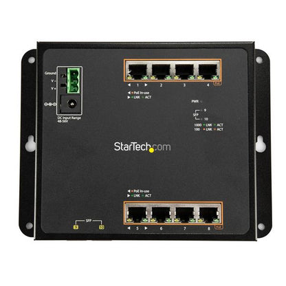 StarTech.com GbE Switch 8 Port PoE plus 2 SFP Ports - ONE CLICK SUPPLIES