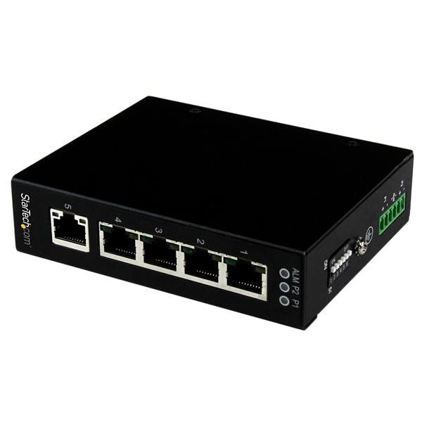 StarTech.com 5 Pt Unmanaged Ind. Gbit Switch DIN Rail - ONE CLICK SUPPLIES