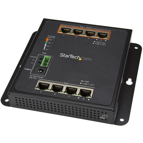 StarTech.com GbE Switch 8 Port 4 PoE Plus Managed - ONE CLICK SUPPLIES