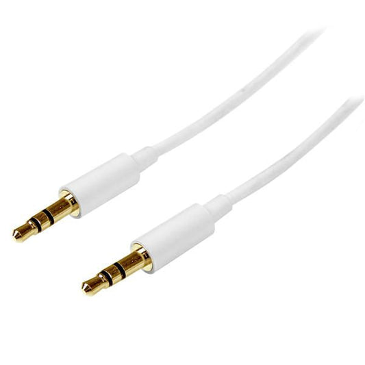 StarTech.com 2m White Slim 3.5mm Audio Cable MM - ONE CLICK SUPPLIES