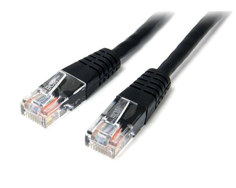 StarTech.com 15m Black Molded Cat5e UTP Patch Cable - ONE CLICK SUPPLIES