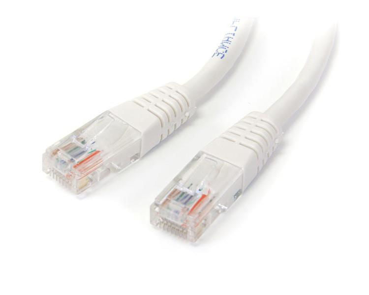 StarTech.com 15m White Molded Cat5e UTP Patch Cable - ONE CLICK SUPPLIES