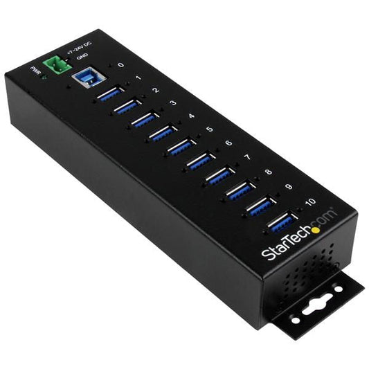 StarTech.com Rugged Metal 10 Port USB3.0 Hub DIN Rail - ONE CLICK SUPPLIES