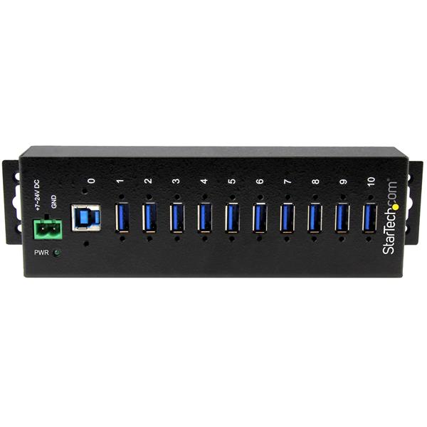 StarTech.com Rugged Metal 10 Port USB3.0 Hub DIN Rail - ONE CLICK SUPPLIES