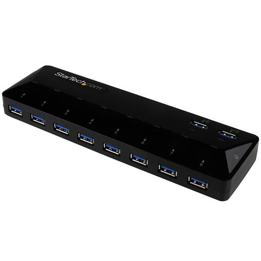 StarTech.com 10 Port USB 3.0 Hub with 2 x 1.5A Ports - ONE CLICK SUPPLIES