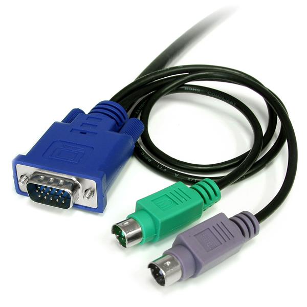 StarTech.com 6ft 3in1 Ultra Thin PS2 KVM Cable - ONE CLICK SUPPLIES