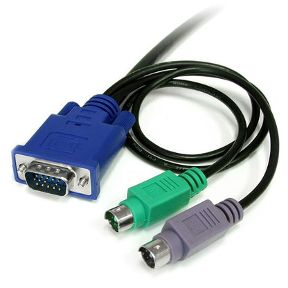 StarTech.com 6ft 3in1 Ultra Thin PS2 KVM Cable - ONE CLICK SUPPLIES