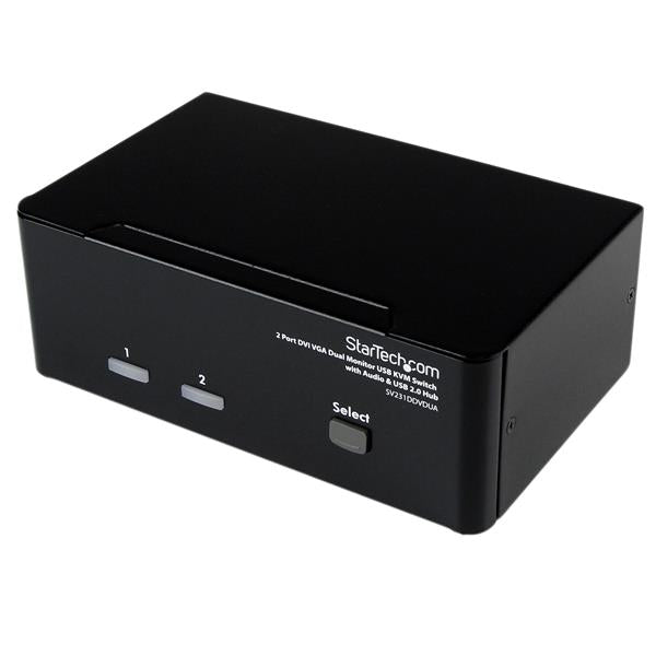 StarTech.com 2 Port DVI VGA Dual Monitor KVM Switch - ONE CLICK SUPPLIES