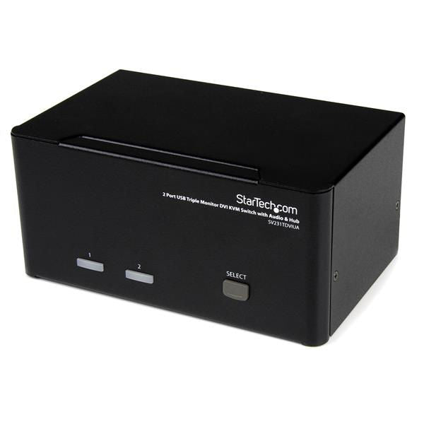 StarTech.com 2 Port Triple Monitor DVI USB KVM Switch - ONE CLICK SUPPLIES