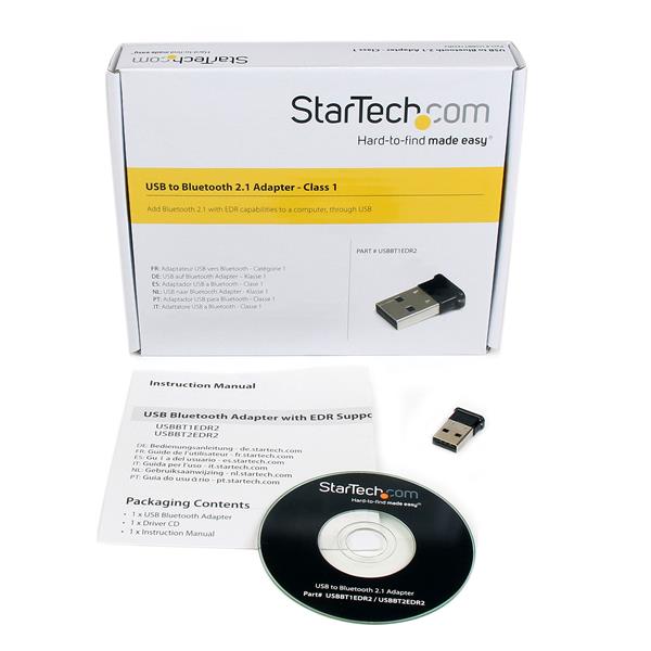 StarTech.com Mini USB Bluetooth 2.1 Adapter Class 1 - ONE CLICK SUPPLIES