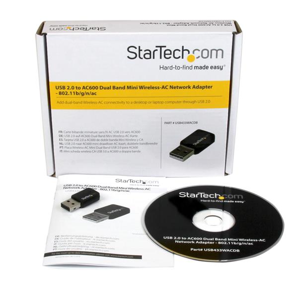 StarTech.com USB 2.0 1T1R 802.11ac WiFi Adapter - ONE CLICK SUPPLIES