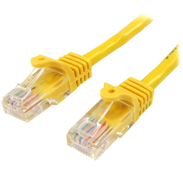 StarTech.com 1m Yellow Snagless Cat5e Patch Cable - ONE CLICK SUPPLIES