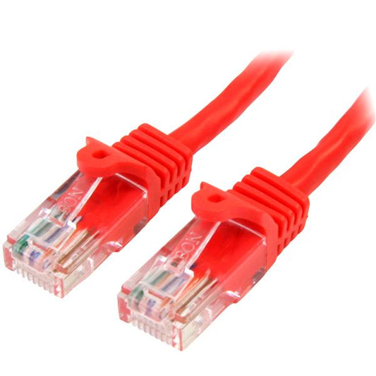 StarTech.com 10m Red Snagless Cat5e Patch Cable - ONE CLICK SUPPLIES