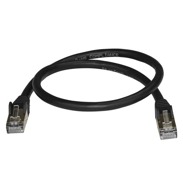 StarTech.com 0.5m Black Cat6a Ethernet STP Cable - ONE CLICK SUPPLIES