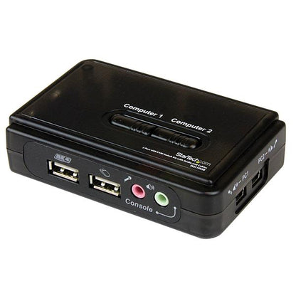 StarTech.com 2 Port Black USB KVM Switch - ONE CLICK SUPPLIES