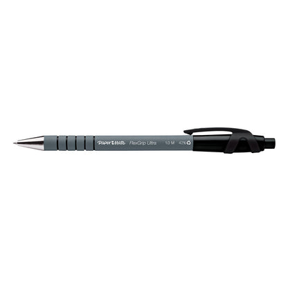 Paper Mate Flexgrip Ultra Retractable Ballpoint Pen 1.0mm Tip 0.5mm Line Black (Pack 5) - 2027751 - ONE CLICK SUPPLIES