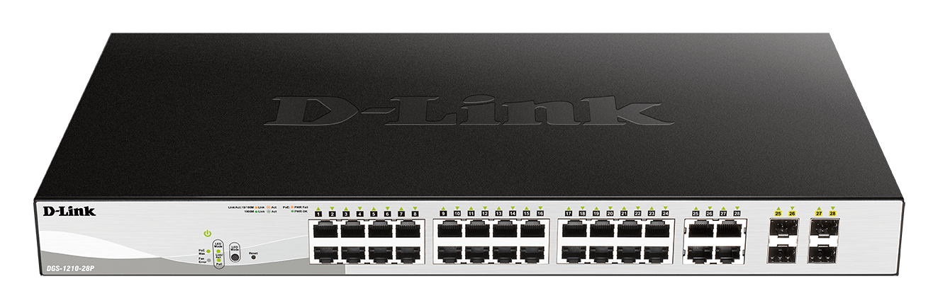 D-Link DGS-1210-28MP Managed L2 Gigabit Power over Ethernet 1U Network Switch - ONE CLICK SUPPLIES