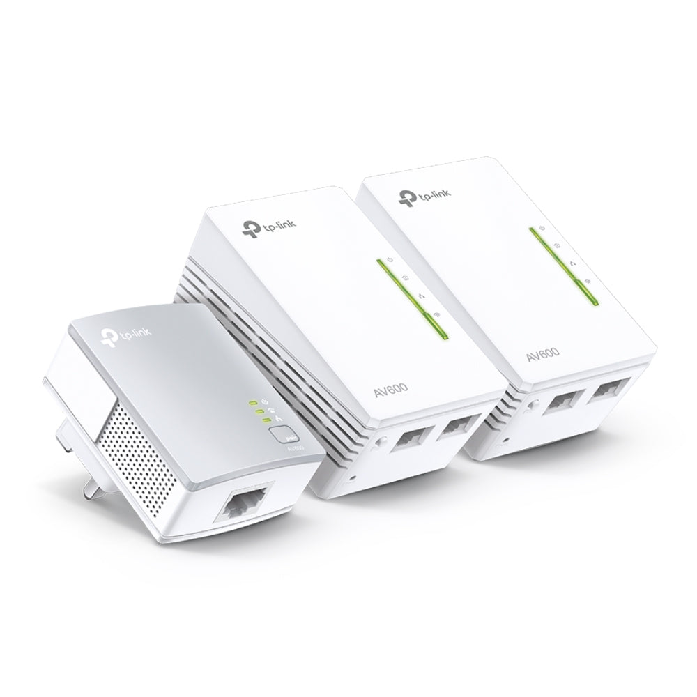 TP Link TL WPA4220 Powerline Universal WiFi Range Extender 2 Ethernet Ports Network Kit - ONE CLICK SUPPLIES