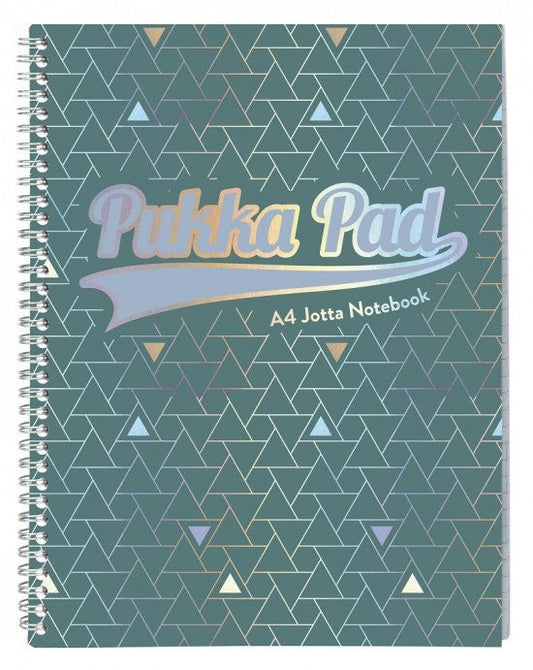 Pukka Pad Glee Jotta A4 Wirebound Card Cover Notebook Ruled 200 Pages Green (Pack 3) - 3008-GLE - ONE CLICK SUPPLIES