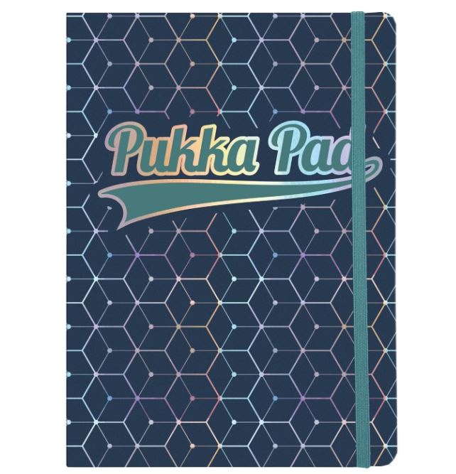 Pukka Pad Glee A5 Casebound Card Cover Journal Ruled 96 Pages Dark Blue (Pack 3) - 8685-GLE - ONE CLICK SUPPLIES