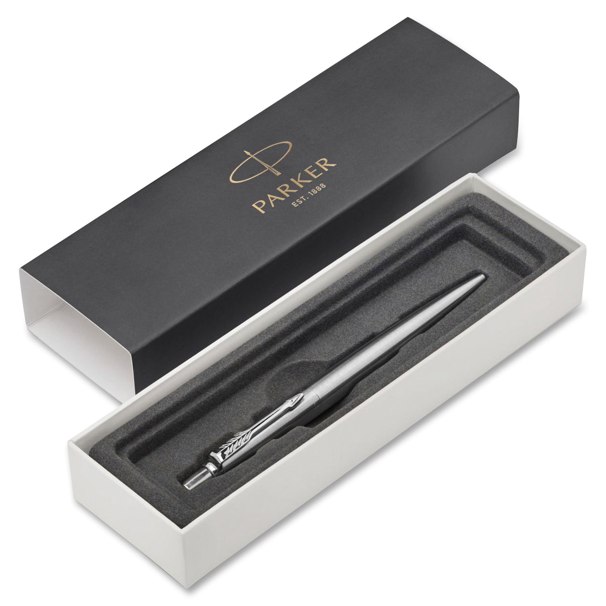 Parker Jotter Ballpoint Pen Stainless Steel/Chrome Barrel Blue Ink Gift Box - 1953170 - ONE CLICK SUPPLIES