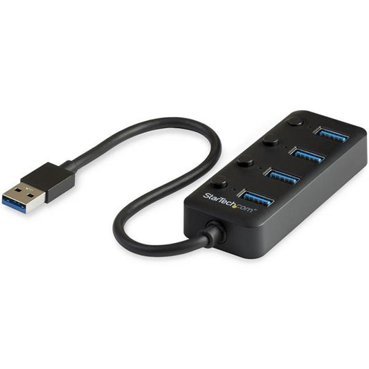 StarTech.com USB3 4 Port Hub with On and Off Switches - ONE CLICK SUPPLIES