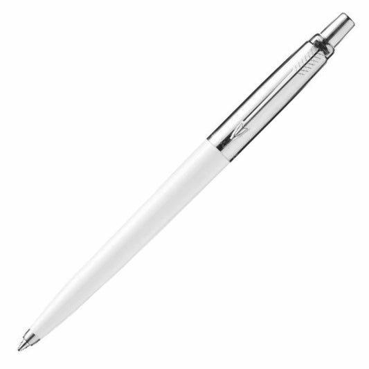 Parker Jotter Ballpoint Pen White Barrel Blue Ink - 2096874 - ONE CLICK SUPPLIES