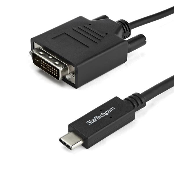 StarTech.com 1m USB C to DVI Adapter Cable Black - ONE CLICK SUPPLIES